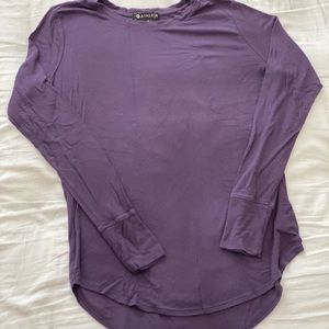 Long sleeved ribbed cotton T-shirt